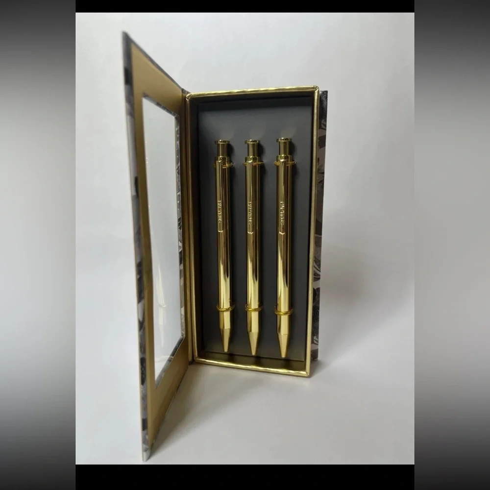 Papyrus Gold Pen Set Ballpoint Black Ink- Set of 3
*NEW* - Picture 2 of 3